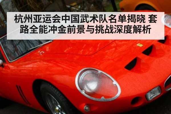杭州亚运会中国武术队名单揭晓 套路全能冲金前景与挑战深度解析